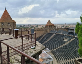 Vue sur la ville et la cité de Carcassonne