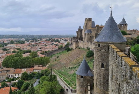 Vue sur la ville et la cité de Carcassonne