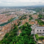 Vue aérienne de Lyon