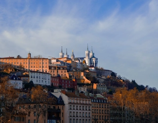 Vue aérienne de Lyon