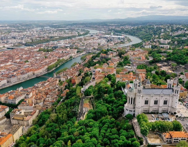 Vista aérea de Lyon