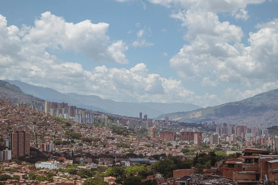 Vue aérienne sur Medellin