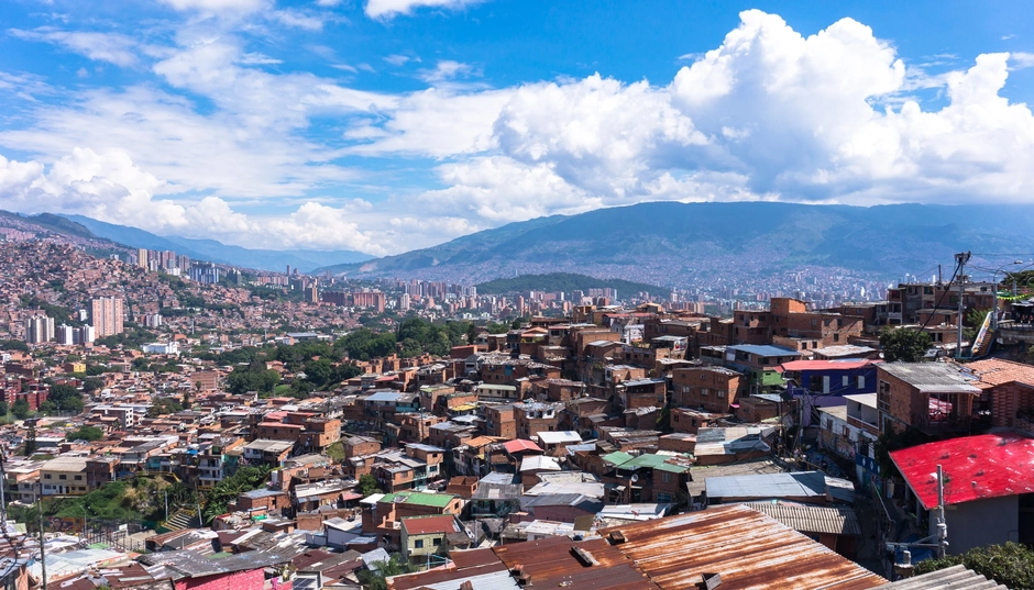 Vue aérienne sur Medellin