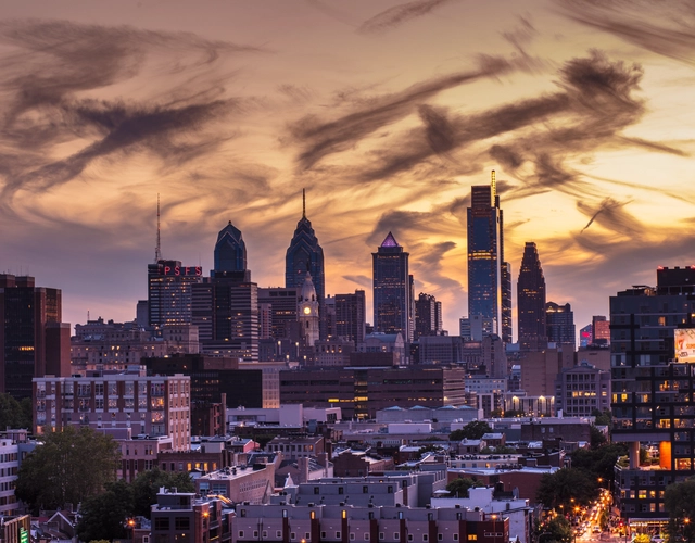 Vue sur la ville de Philadelphie